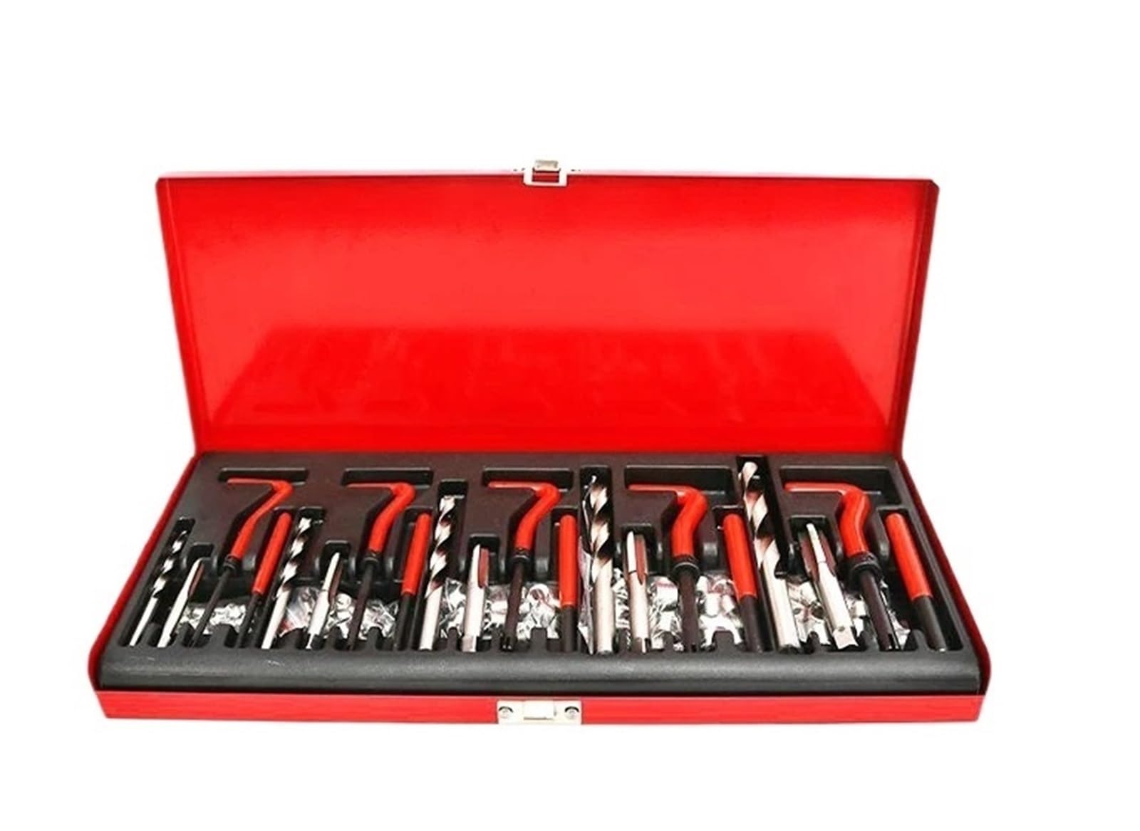 Kit attrezzi automobile Attrezzi completi for la riparazione delle filettature, 88-131 pezzi, restauratore metrico M5-M12 con custodia rossa for garage e officina meccanica(131Pcs)