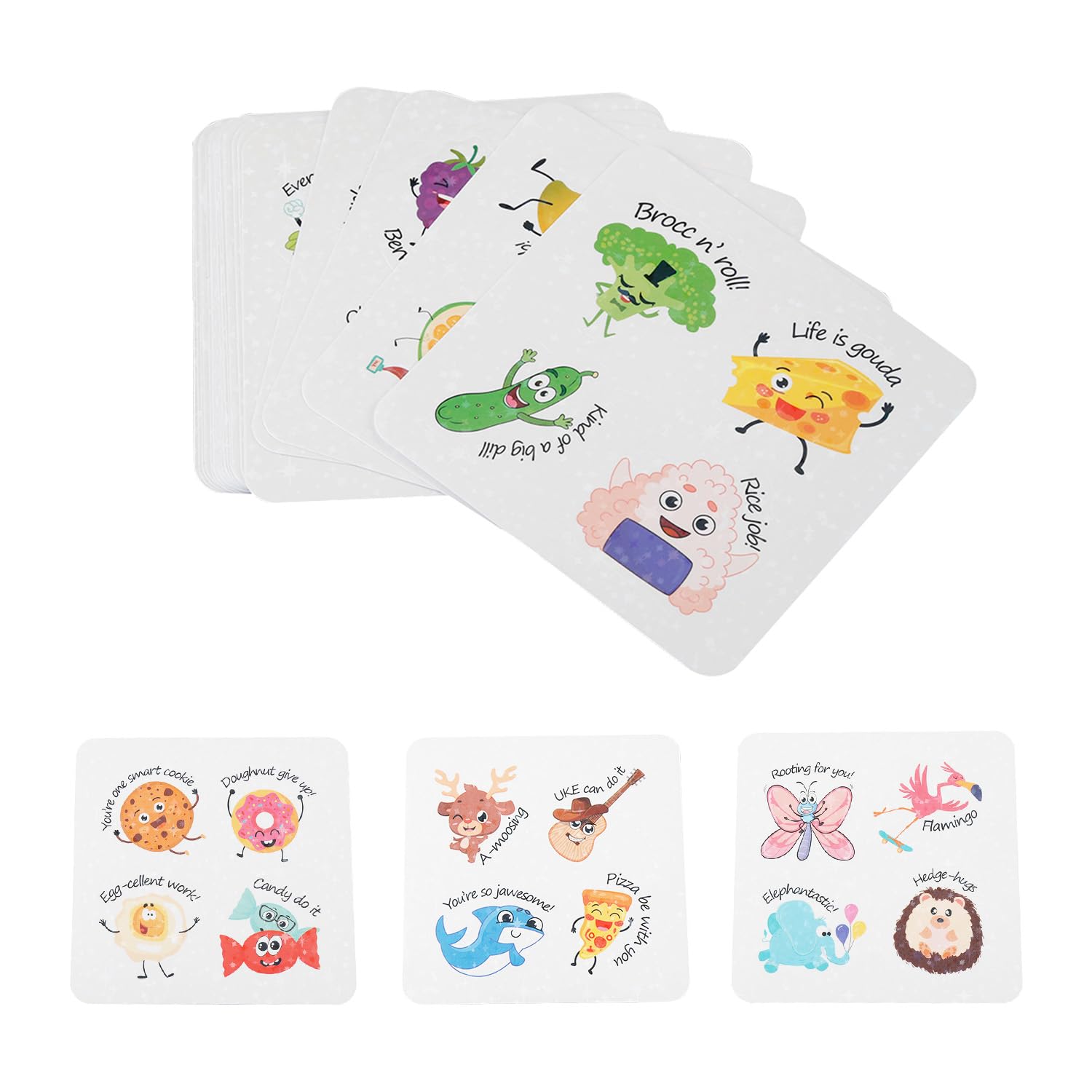 Tabanzhe 120 Pcs Funny Reward Stickers, Encouraging Motivational Pun Sticker with Cartoon Designs, Waterproof Vinyl Teacher Reward Labels for Classroom Laptop Water Bottle
