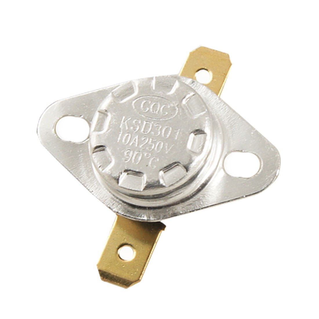Uxcell Silver,Black Sourcingmap 2 Pcs Ksd301 Nc 90 Celsius Temperature Control Switch Thermostat Ac 250V 10A