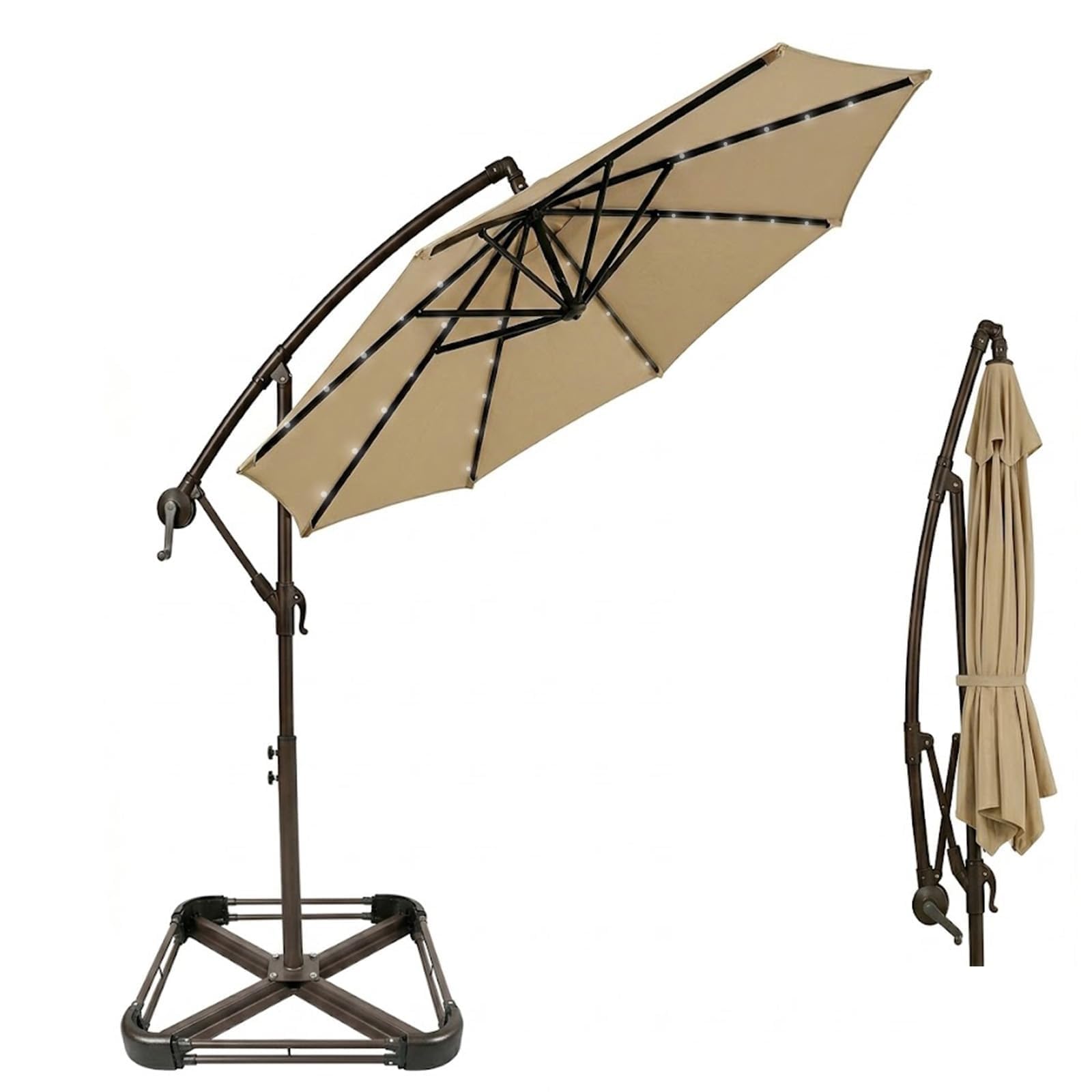 Garden Parasol with Base Included 3m, Patio Umbrella,Cantilever Parasol