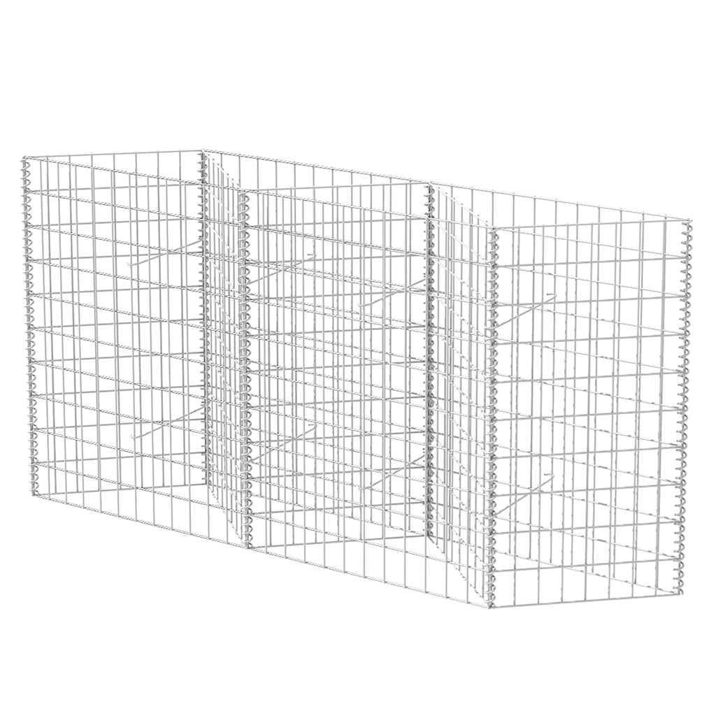 vidaXL Gabion Basket/Planter/Raised Vegetable Bed Steel 120x30x100cm Fence