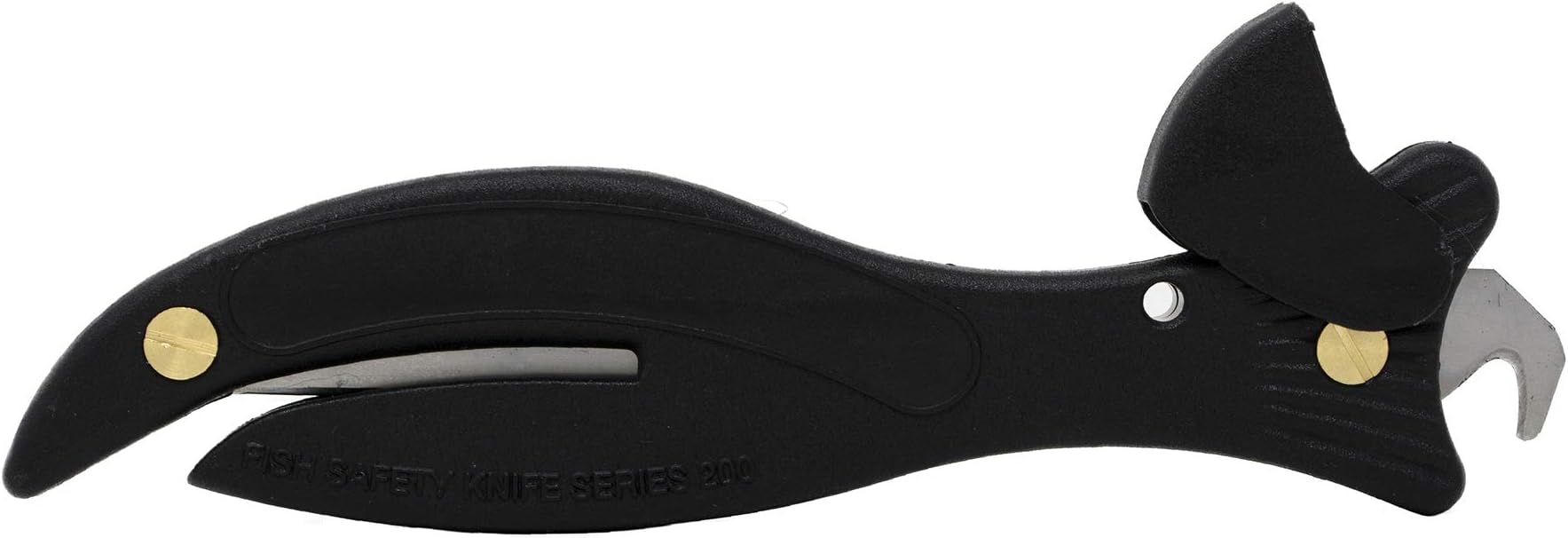 Fish 200 Original Enclosed Blade Safety Box Cutter (1, Black)