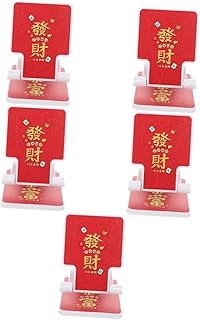 UKCOCO 5 Peças Suporte Dobrável Para Telefone Móvel Decoração De Escritório Decorações De Mesa De Escritório Suporte Para Carro Celular Decoração De Ano Novo Chinês Suporte De Telefone