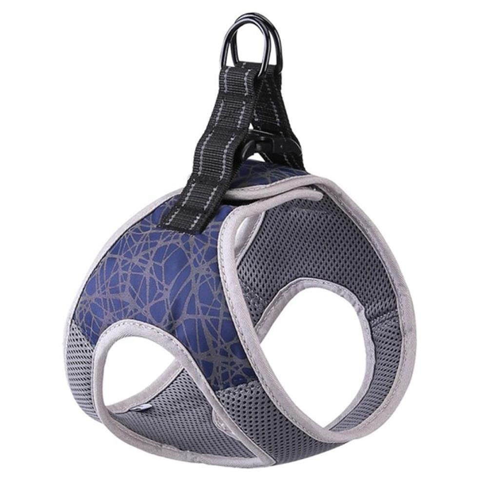 UKKDDog harness Reflective Nylon Large Pet Dog Harness, Padding, Adjustable Safety Car Traction Rope-L,L