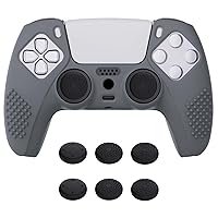 Vista 18 de eXtremeRate PlayVital Clear White 3D Studded Edition Anti-Slip Silicone Cover Skin for ps5 Controller, Soft Rubber Case for ps5 Wireless Controller