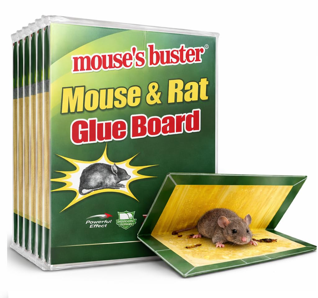 Trampas Adhesivas para Ratones y Cucarachas, Pack de 8, Sin Veneno, Pegamento Ultra Fuerte, Uso Interior Cocina, Garaje y Almacén