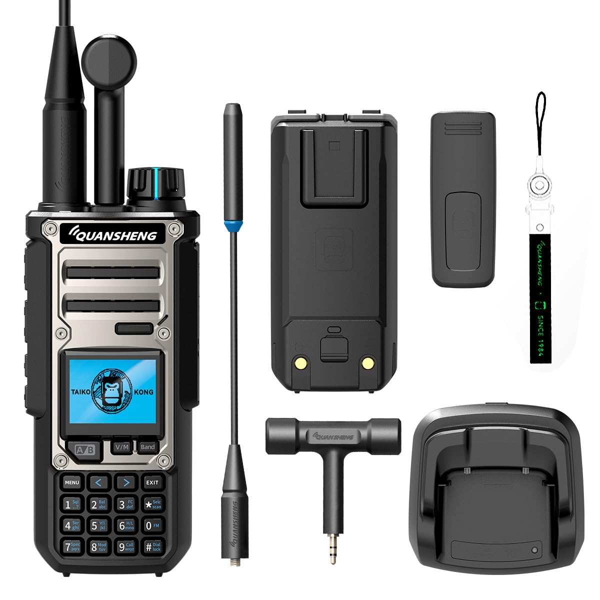 Quansheng TK-11(8) Two Way Radio PMR446 10W VHF/UHF con 999 Canali, IP55 Waterproof, Batteria 2500mAh, Tipo-C, CE Certificato per Uso Commerciale Esterno
