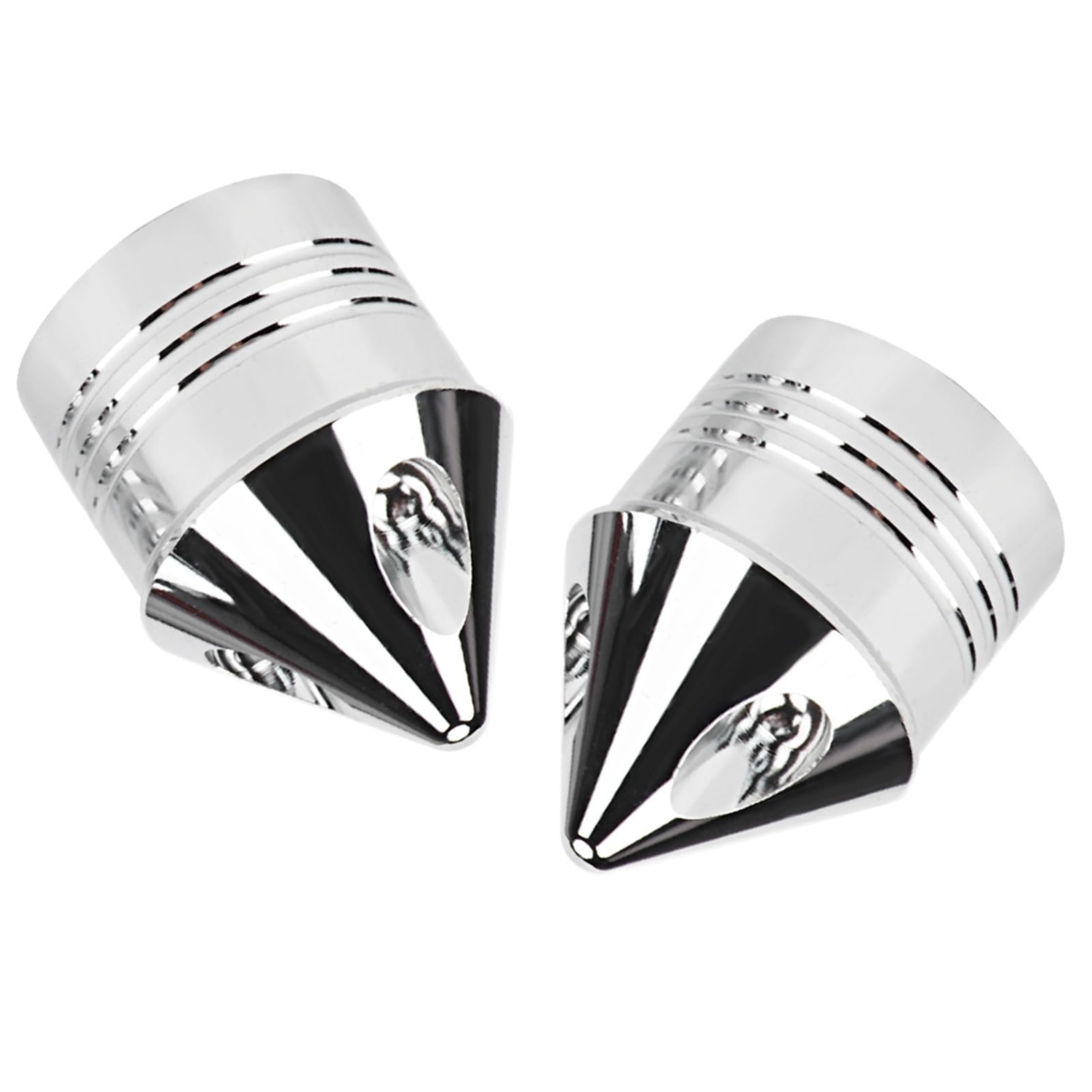 Tbest Couvercle D'essieu de Moto Couvercle D'écrou D'essieu Remplacement du Capuchon Avant en Alliage D'aluminium Remplacement Direct Performance Stable [Marque] avec écrou à (Chromé)