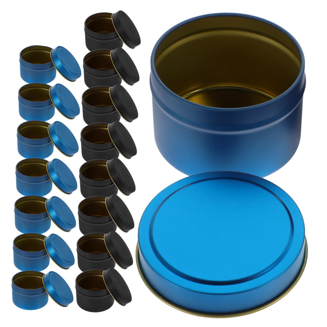 Ciieeo Metal Can Replacement Tin Candle Storage Holders Lids DIY Candle Making Kit for Home Decor