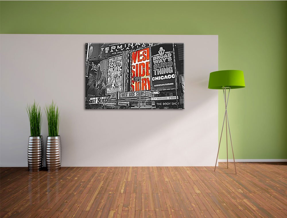 Programma della famosa Broadway Stampa su tela 120x80 cm artistica murale