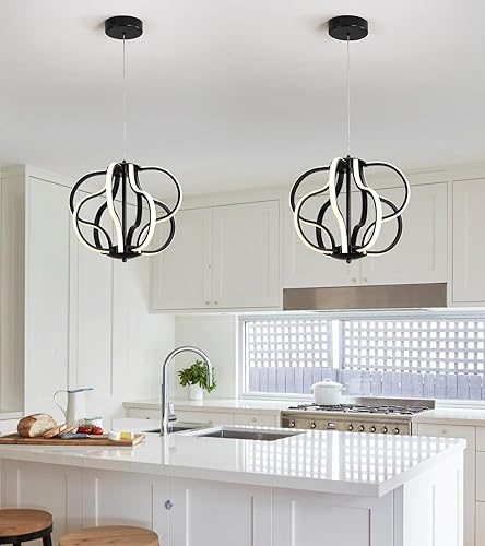 Miniatura 4 de Candelabro LED cromado moderno con control remoto, lámpara LED regulable con 3 temperaturas de color, 8 luces colgantes para comedor, vestíbulo,