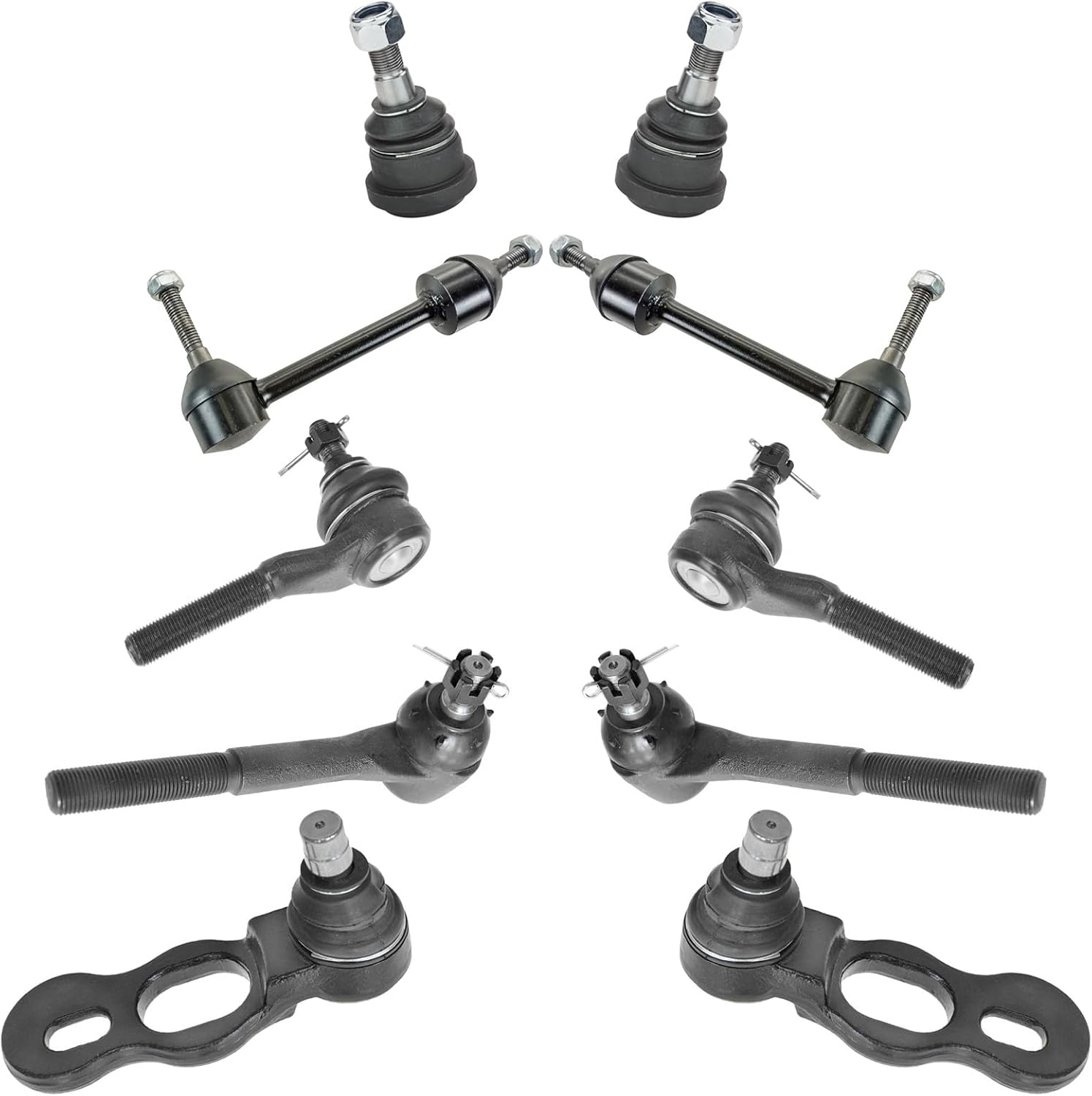 Front Steering & Suspension Kit Ball Joint Sway Bar Stabilizer Link Tie Rod Compatible with 1995-1997 Ford Crown Victoria Lincoln Town Car Mercury Grand Marquis