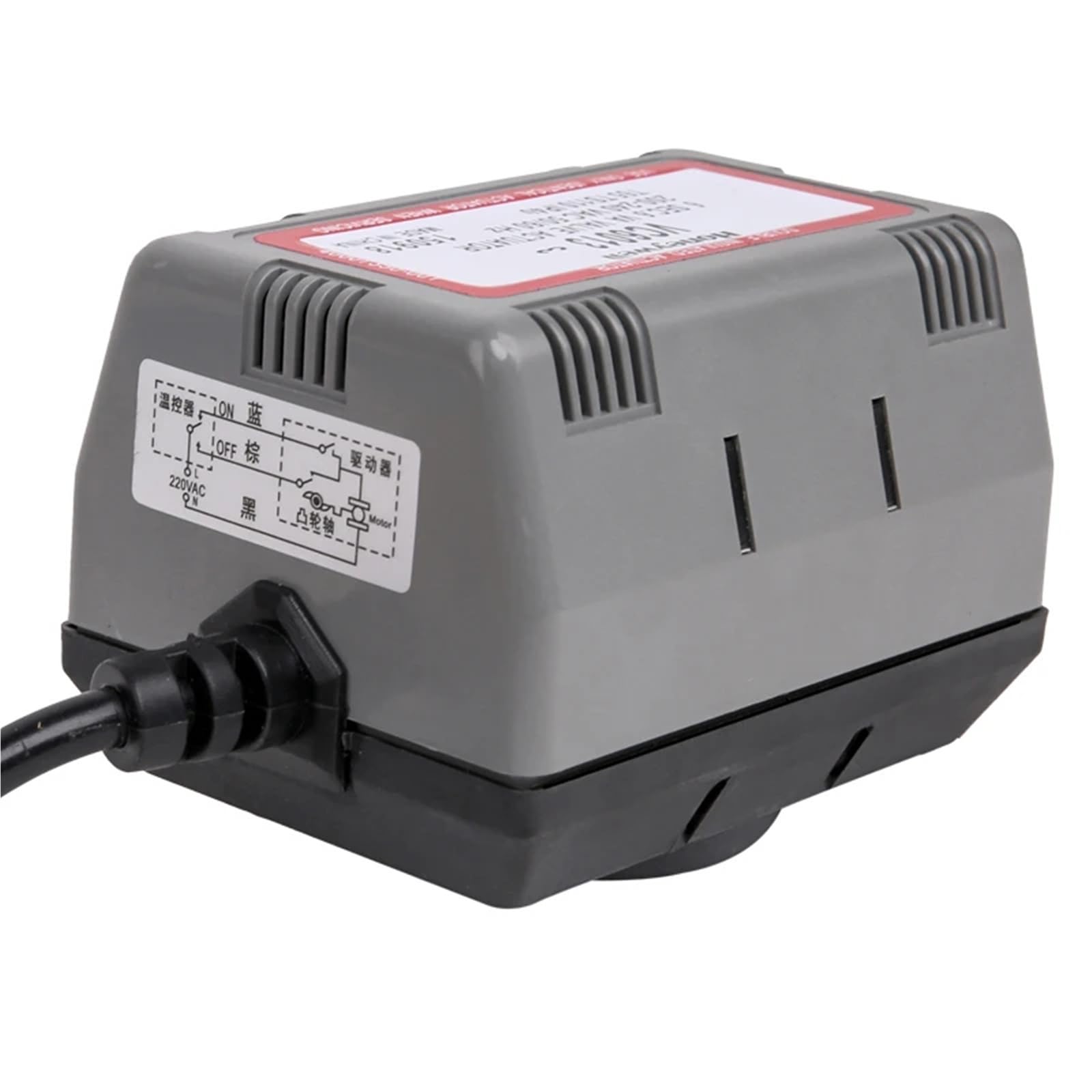 1/2'' 3/4'' 1'' 2-drożny mosiężny elektryczny zawór odcinający AC220V zmotoryzowany zawór kulowy z cewką wentylatora VC6013 (2.5 cm)