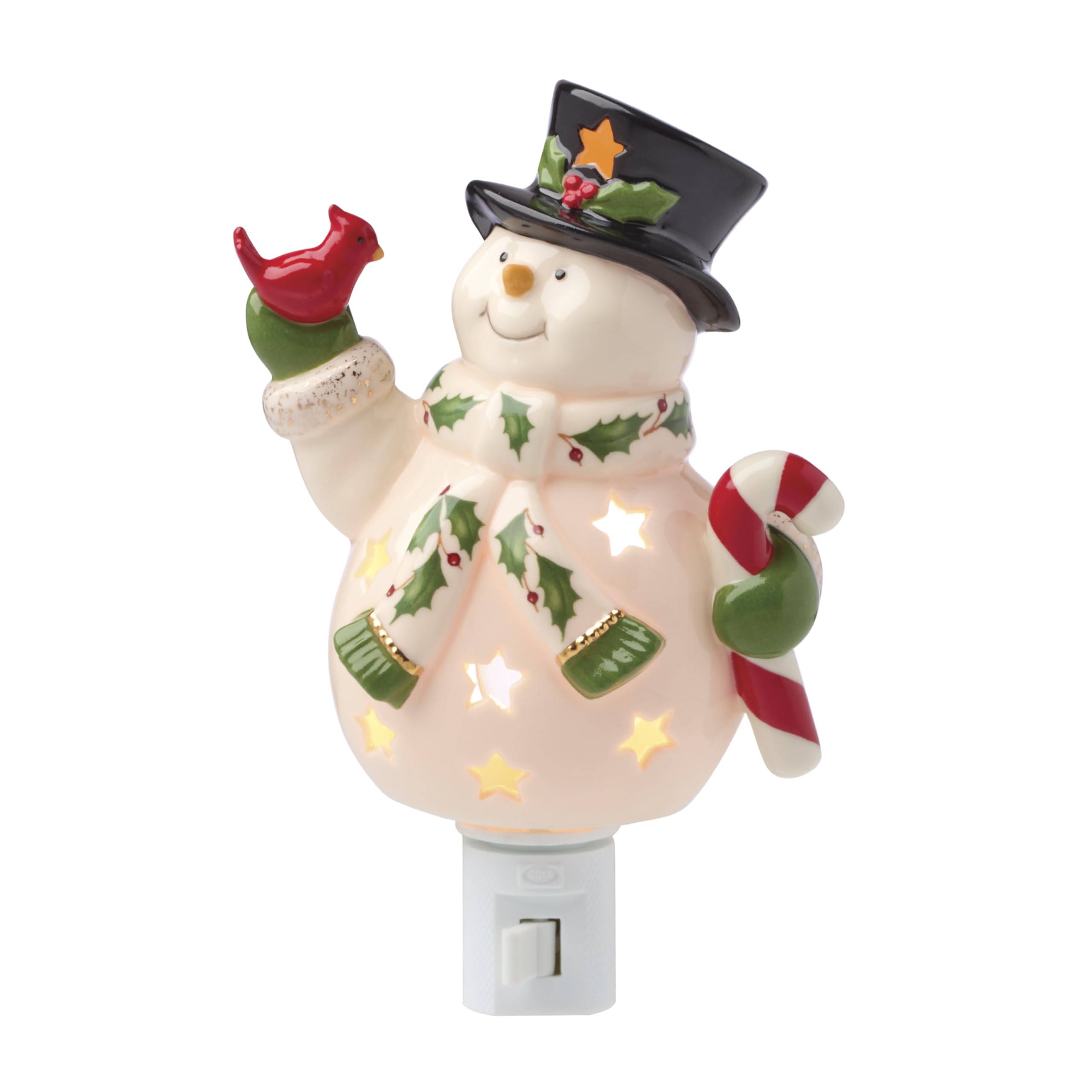 Lenox 897958 Happy Holly Days Snowman Night Light, Christmas
