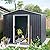 YOPTO 8x6 FT Outdoor Storage Shed,Metal Shed with Floor,Garden Shed W/Air Vent & Lockable Sliding Door,All Weather Waterproof Tool House W/Sloped Roof,for Patio,Yard,Lawn,Black