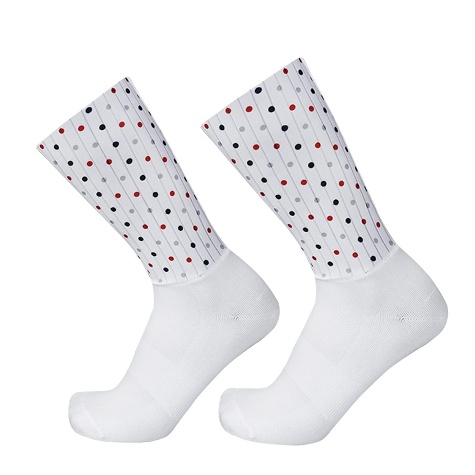 Calcetines de Ciclismo Antideslizante Silicone Pro Competición Aero Sports Bike Cocks Summer Cool Hombres Mujeres Baloncesto Calcetines (Color : Love, Size : One Size)