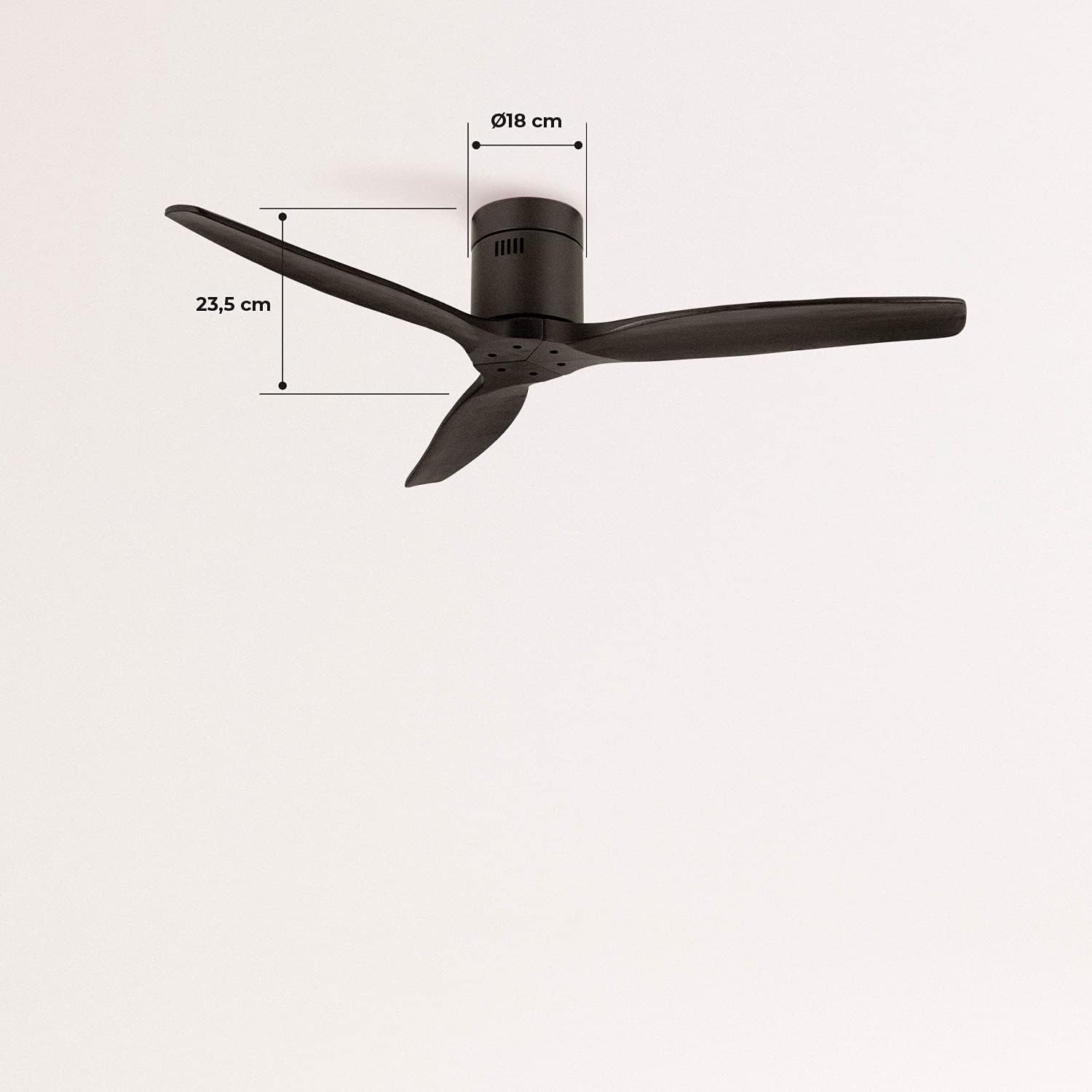 Diagram illustrating summer mode airflow: fan rotates counter-clockwise, pushing air down