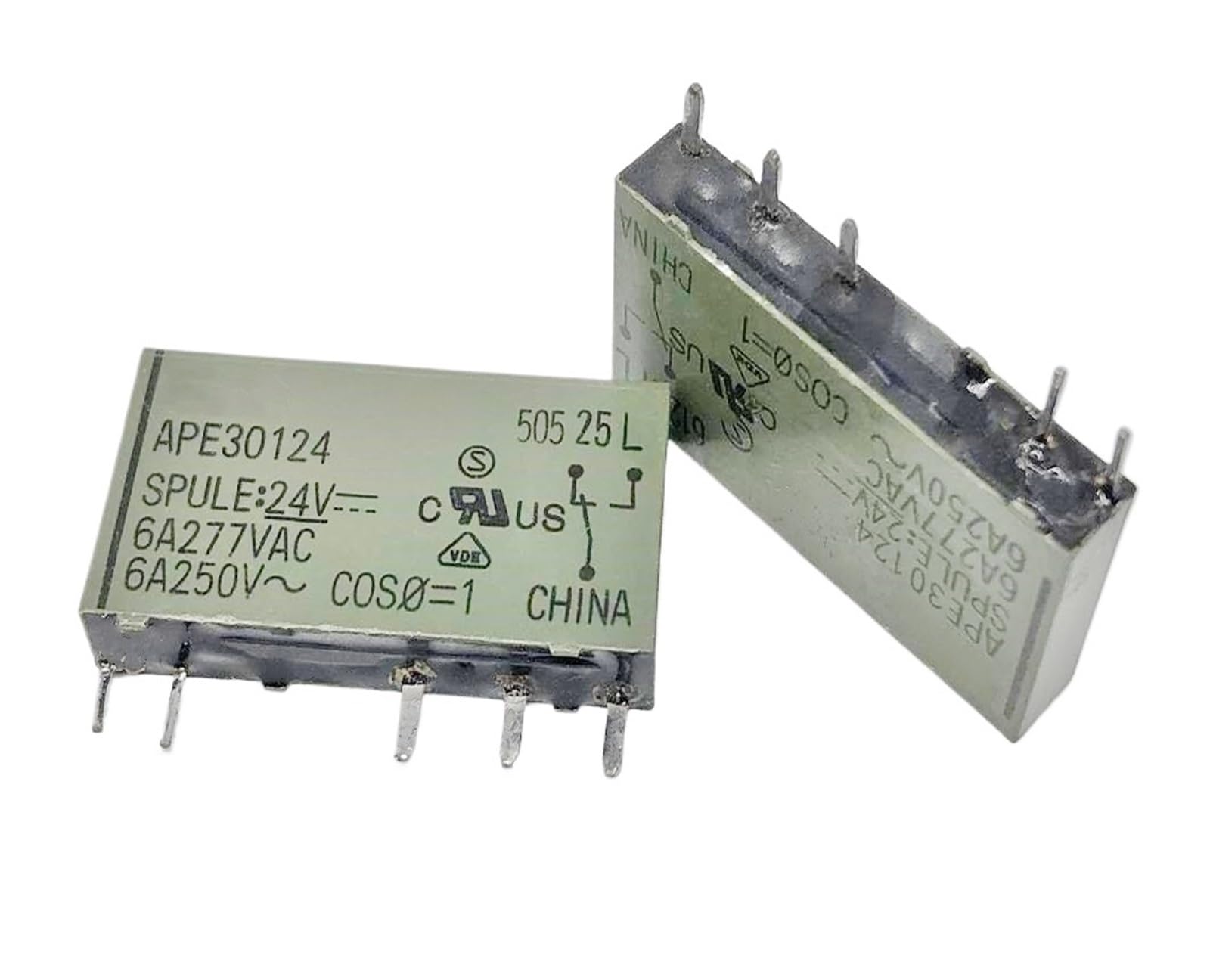 Yzwrwrmktb One Color 1Pc Ape30124 (41F-1C-24V) Relay 5 Pins