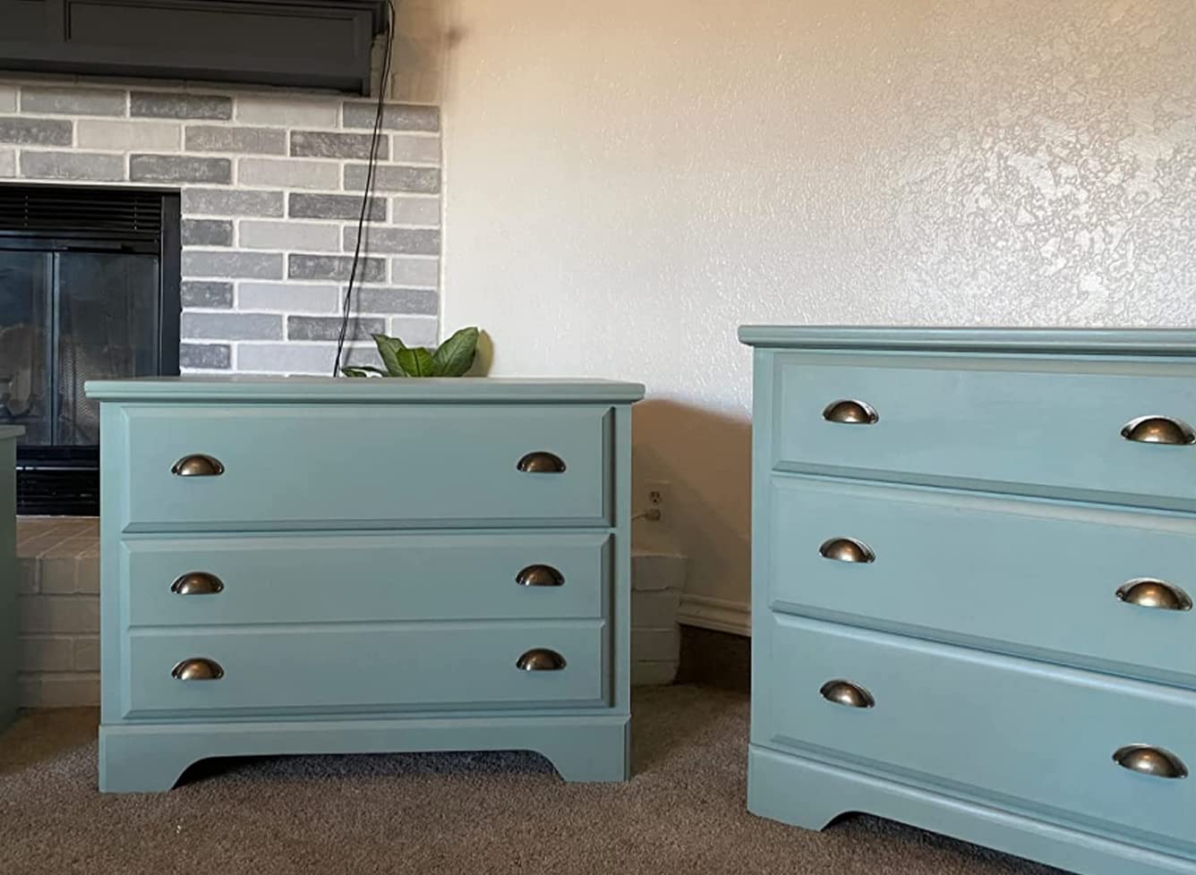 WEICHUAN 15PCS Antique Brass Iron Drawer Knobs Pulls Handles - Vintage Kitchen Cabinets Furniture Wardrobe Medicine Pull Handle(Length: 81mm Width: 32mm)