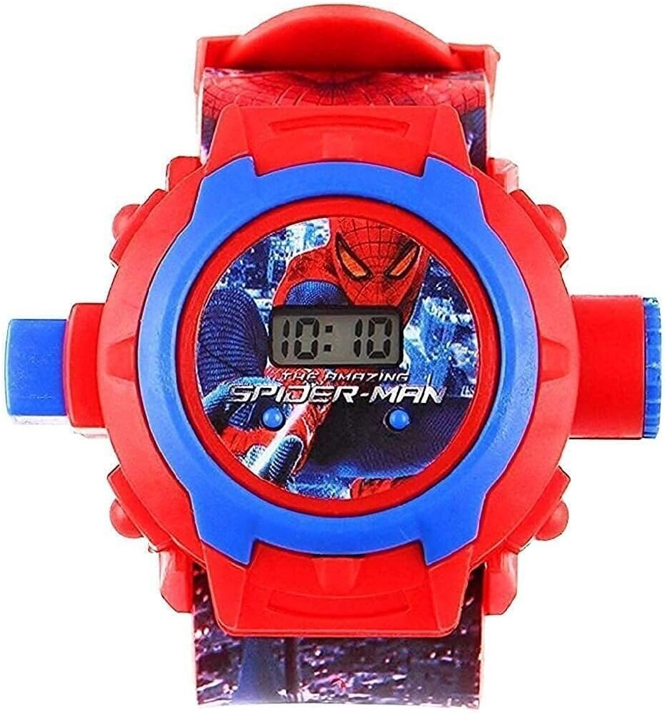 EaglesFord MorningVale 24 Images Spiderman Projector Watch for Kids, Diwali Gift, Birthday Return Gift (Spiderman)