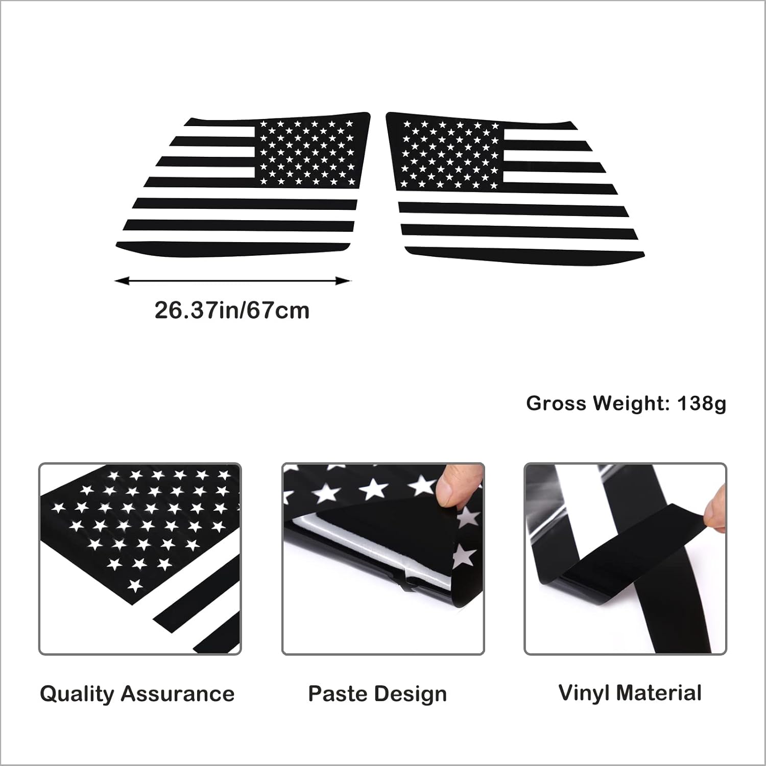 Calcomanía De La Bandera Estadounidense Usa Can, 3.5 Pulgada | Meses