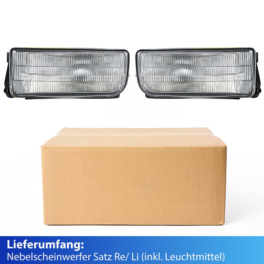 Nebelscheinwerfer für BMW 3er(HB/SDN/WGN) (E36) 09/1990-08/2000 BMW 3er(CPE/CONV)(E36) 10/1991-11/1999 Ein Paar Klar Linse H1 12V 55W R:63178357390 L:631 78357389