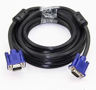 Lysee VGA Cables - VGA Cable Male to Male 3+6 HD 15PIN for LCD CRT Projector PC Laptop Monitor 1.5m 3m 5m 10m 15m 20m - (Length: 15m)