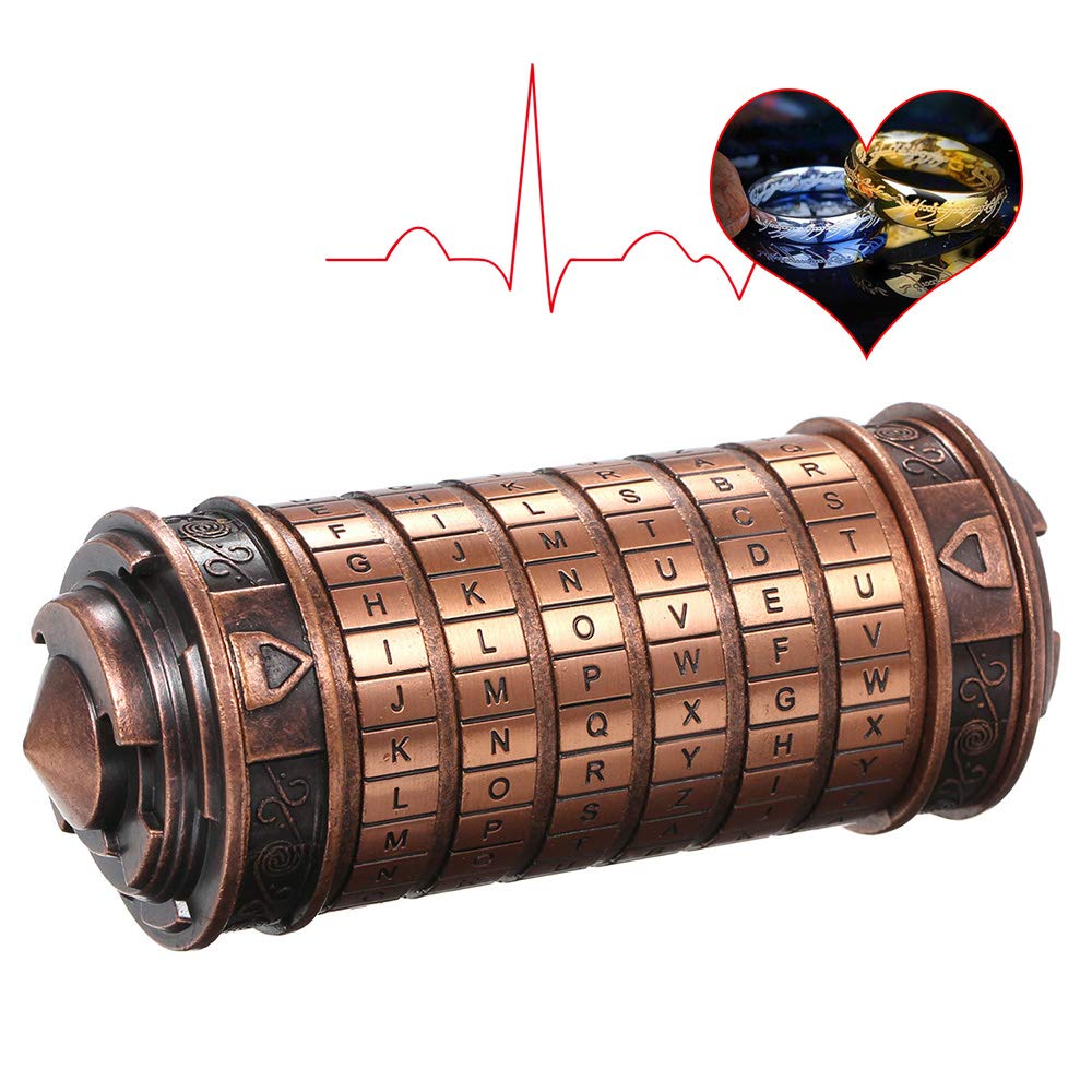 Código de metal Cryptex contraseña de juguete para boda, novio misterioso novia