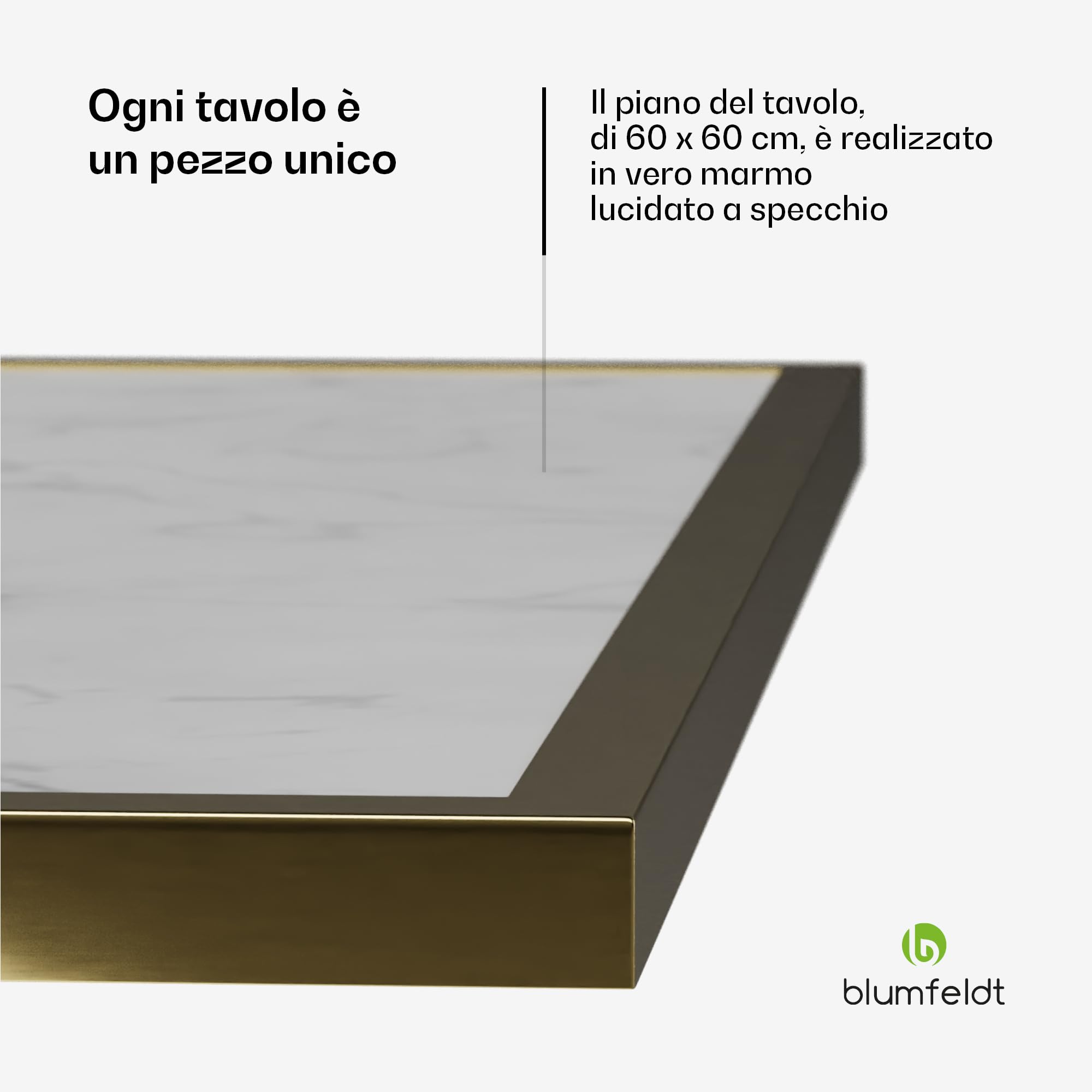Blumfeldt Patras Lux Tavolo da Bistrot 60x60cm Ghisa Art Nouveau Resistente Intemperie Esterno Interno
