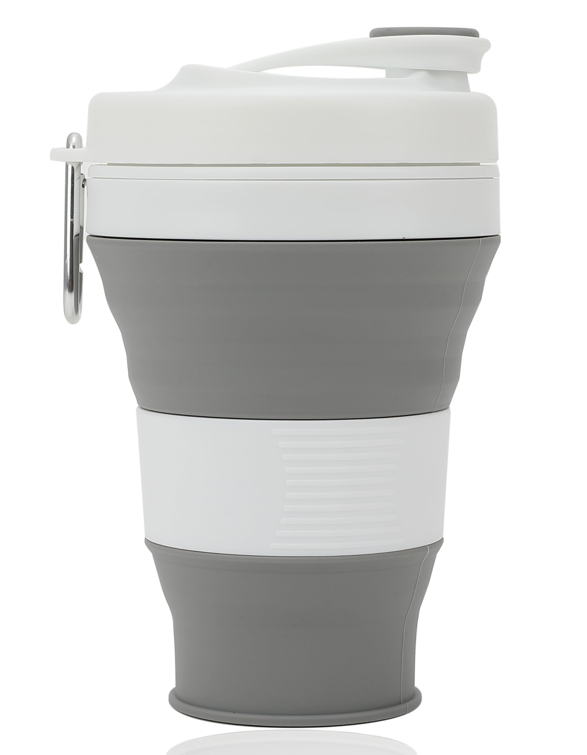 Silicone Folding Water Bottle – Collapsible, Portable, Leakproof & BPA-Free Travel Water Bottle for Hiking, Camping, Gym and Outdoor Adventures