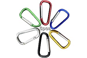 6 Pack Carabiner Clip Keychain