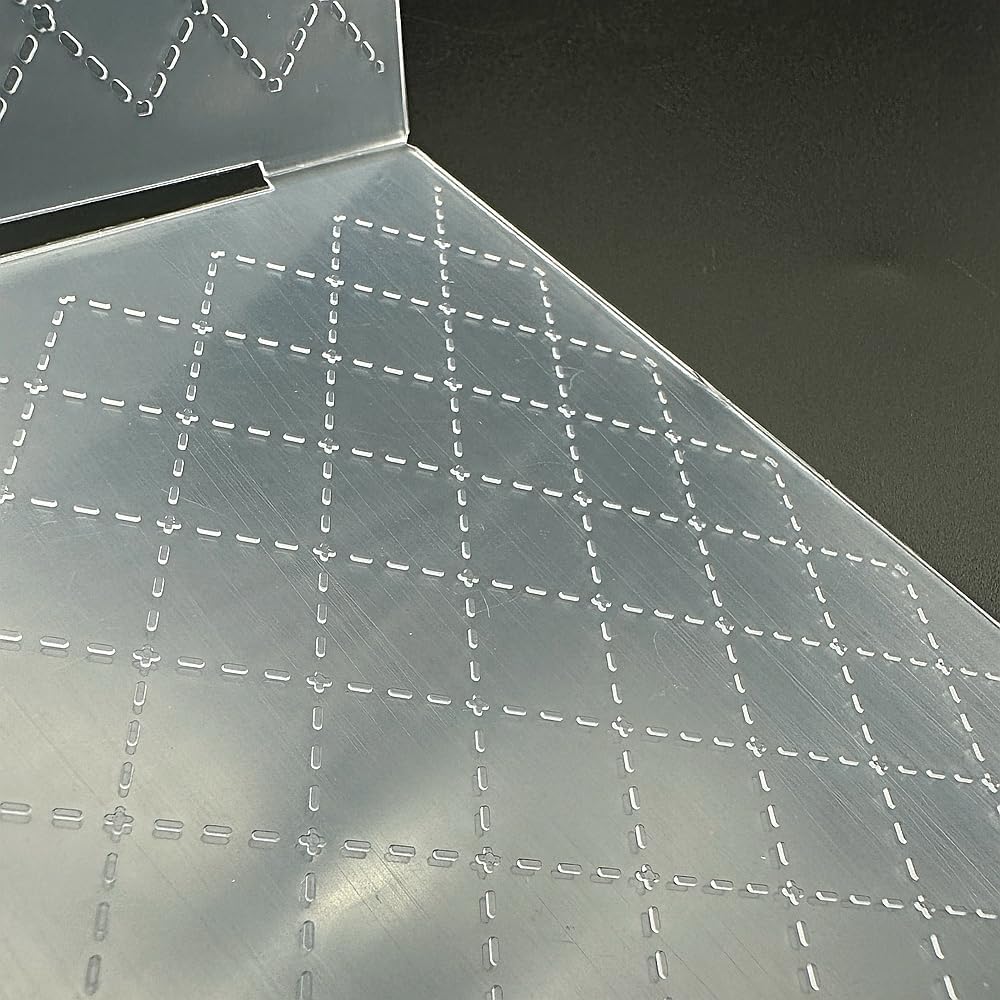 3D Plastic Embossing Folder Template Grid Lines Texture A6 Size for Card Making DIY Scrapbooking Paper Crafting Handmade Crafts Scrapbooking Arts Supplies Scrapbook Decor