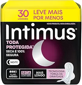Absorvente Intimus Toda Protegida Noturno Seca Com abas 30 un
