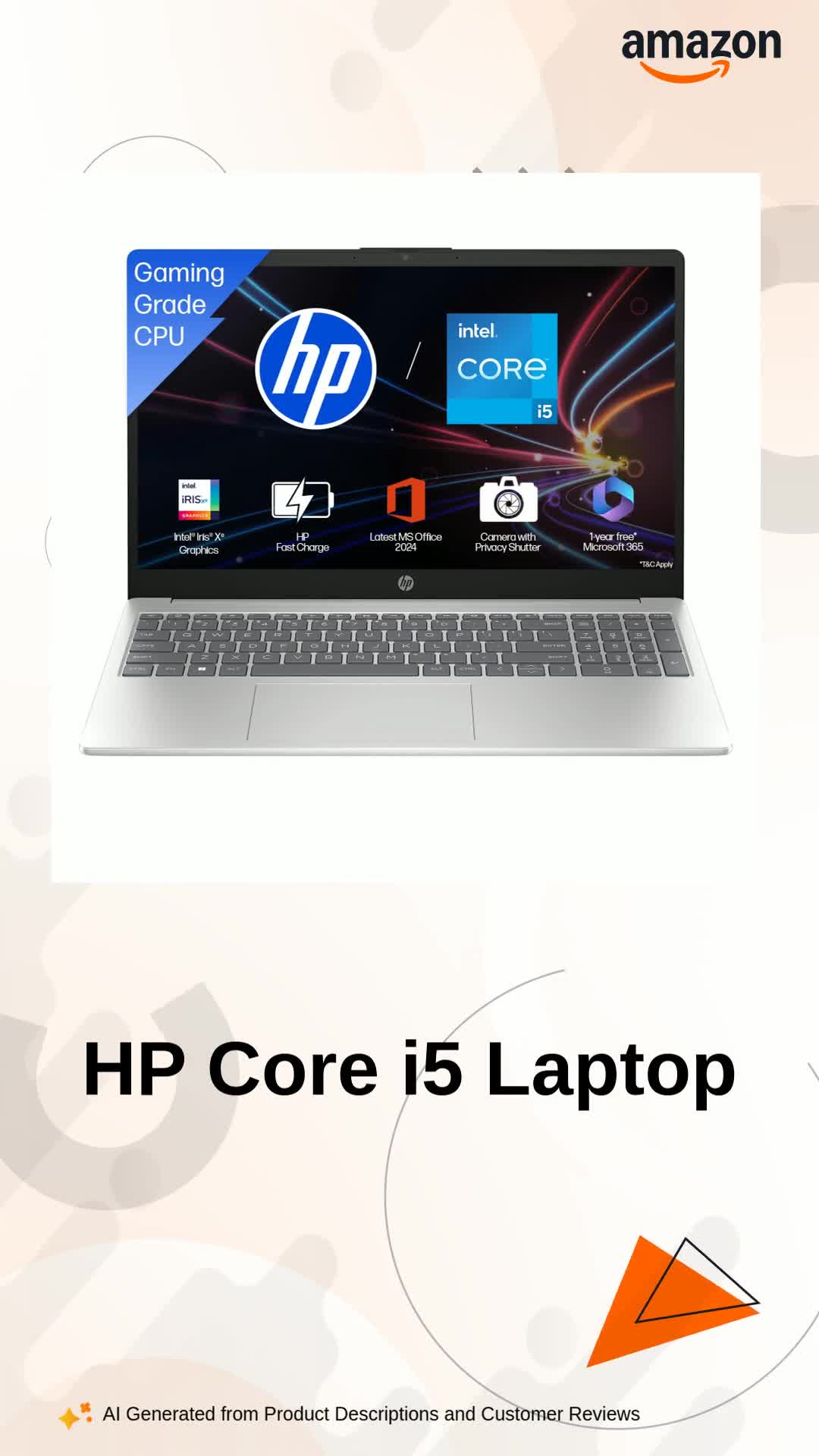 HP 15, 13th Gen Intel Core i5-13420H, (16GB DDR4, 512GB SSD), FHD