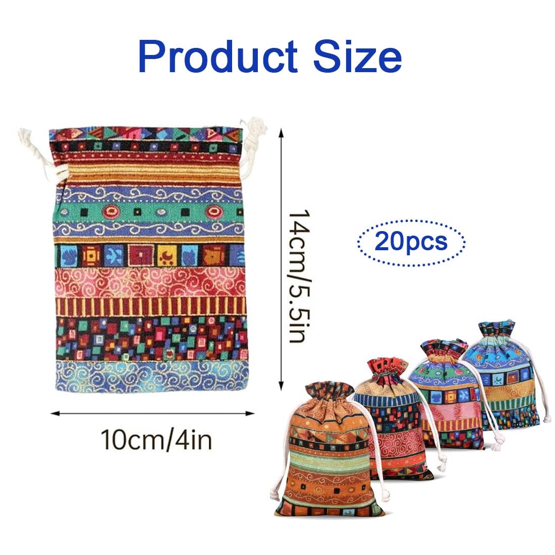 20 Sacchetti Regalo In Cotone Con Coulisse - Ideali Per Matrimoni, Bomboniere, Feste E Crafts - Foto 11