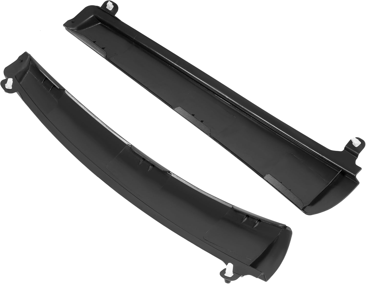 ALMULOO Outer Pillar Molding Pair Compatible with 2002-2009 Chevrolet Trailblazer - Driver & Passenger Side -Gloss Black ABS Plastic Painted Trim Replacement for 15895307, 15895308