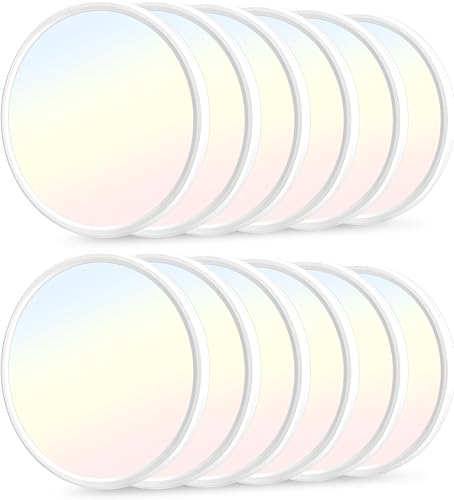 Miniatura 8 de Hunhun Paquete de 2 lámparas LED de techo empotradas de 3200 lm de 28 W 12 pulgadas, 5CCT ajustable, súper delgada, lámpara de techo redonda de 0.87