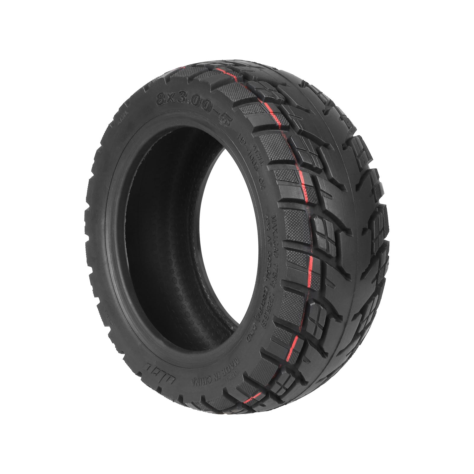 8x3,00-5 Pneus Offroad à vide pour Kaabo Mantis 8 Scooter électrique, 200x85 Pneus sans chambre à air, Pneus Tubeless de 8 pouces de large et plus épais, Roues de rechange antidérapantes pour