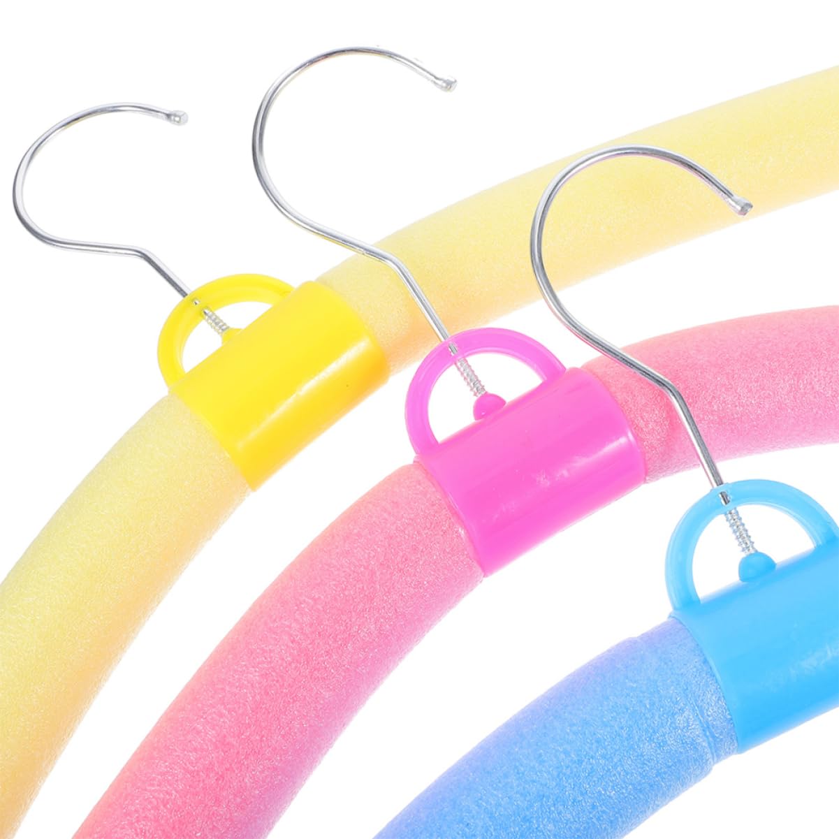 LABRIMP 12 Stück Bunte Kunststoffkleiderbügel aus Flexiblem Weichem Schaumstoff Geeignet für Erwachsene für Bekleidungsgeschäfte und Haushaltskleiderschränke