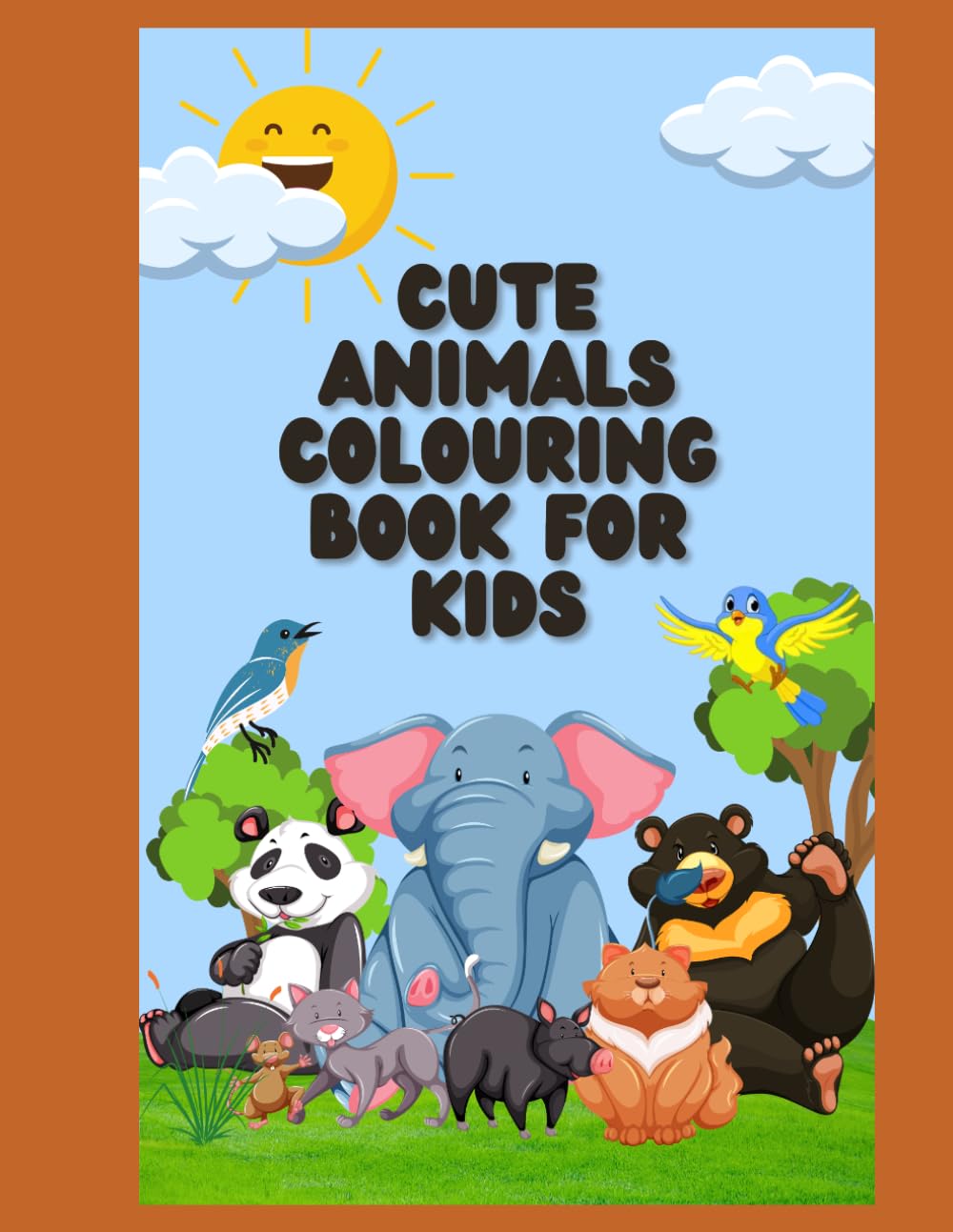 cute animals colouring book for kids