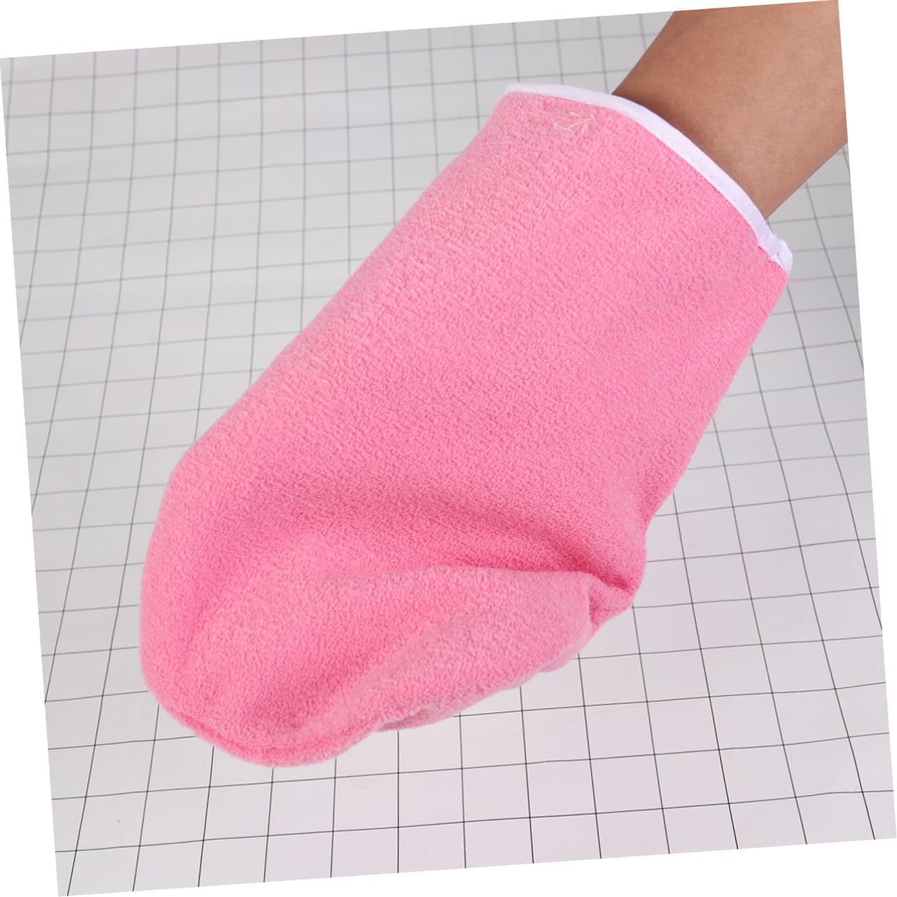 MERRYHAPY Paraffin Wax Mitts and Foot Straps Cloth Warmth Retaining Gloves for Manicure 2 Pairs Pink