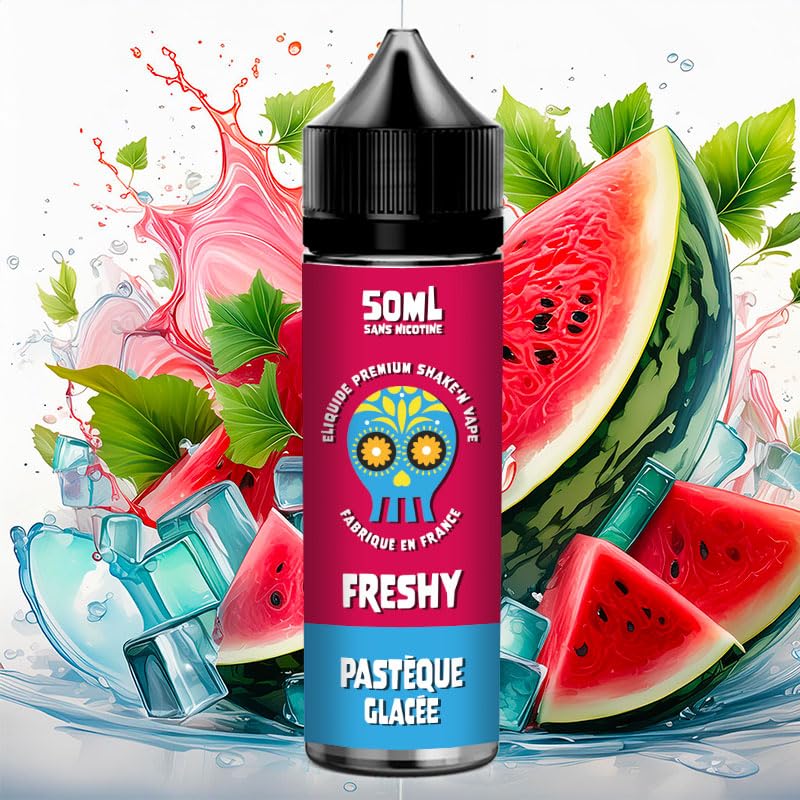 e-liquide pastèque glacé 50 ml E-liquide Pastèque Granita shake and vape. Disponible au format 50mL avec  les taux suivants : 00 mg/mL main image 1