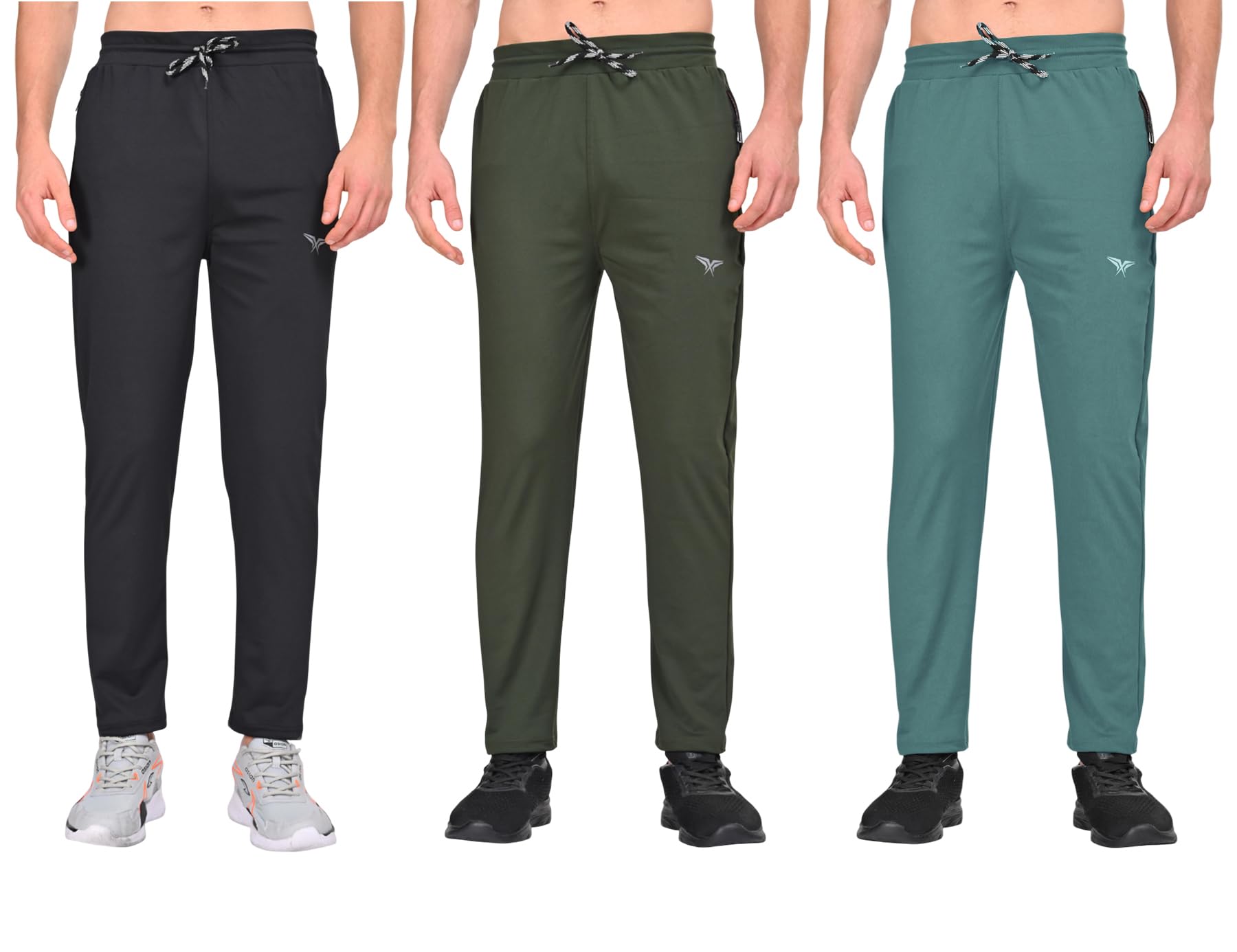 halfspace Men's Polyester Lycra Track Pant | Casual Stretchable Track Pant | Slim Fit Gym Sports Lower for Men | Solid Activewear Trouser Pant (Combo)-picture-42
