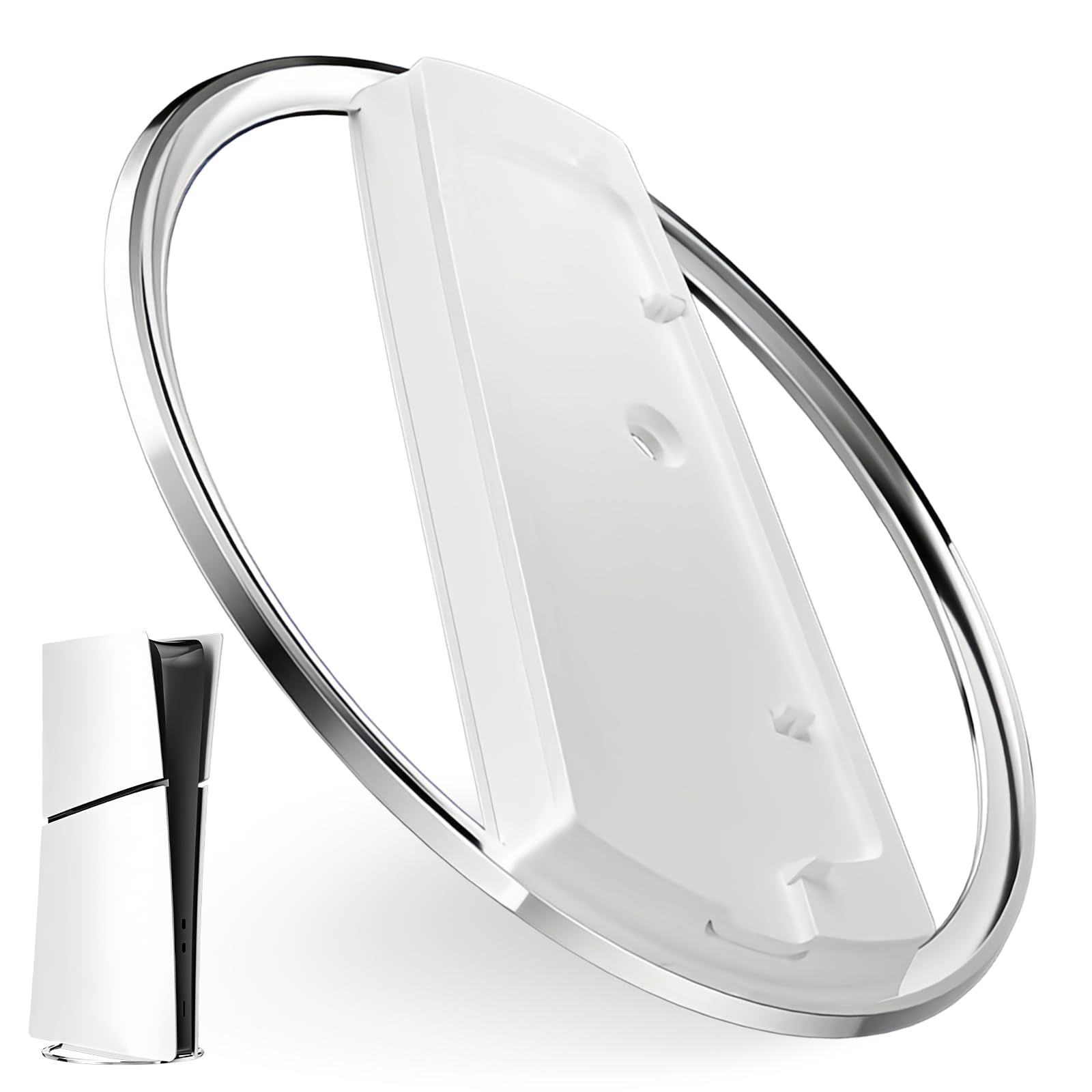 Support Vertical pour Playstation 5 Slim : Compatible avec PS5 Slim Disque et Numérique, Console (Blanc)