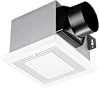 TechDrive Quiet Bathroom Exhaust Fan with LED Light - 50 CFM 1.0 Sone, No Attic Access Install, 600LM 4000K, 4in Duct
