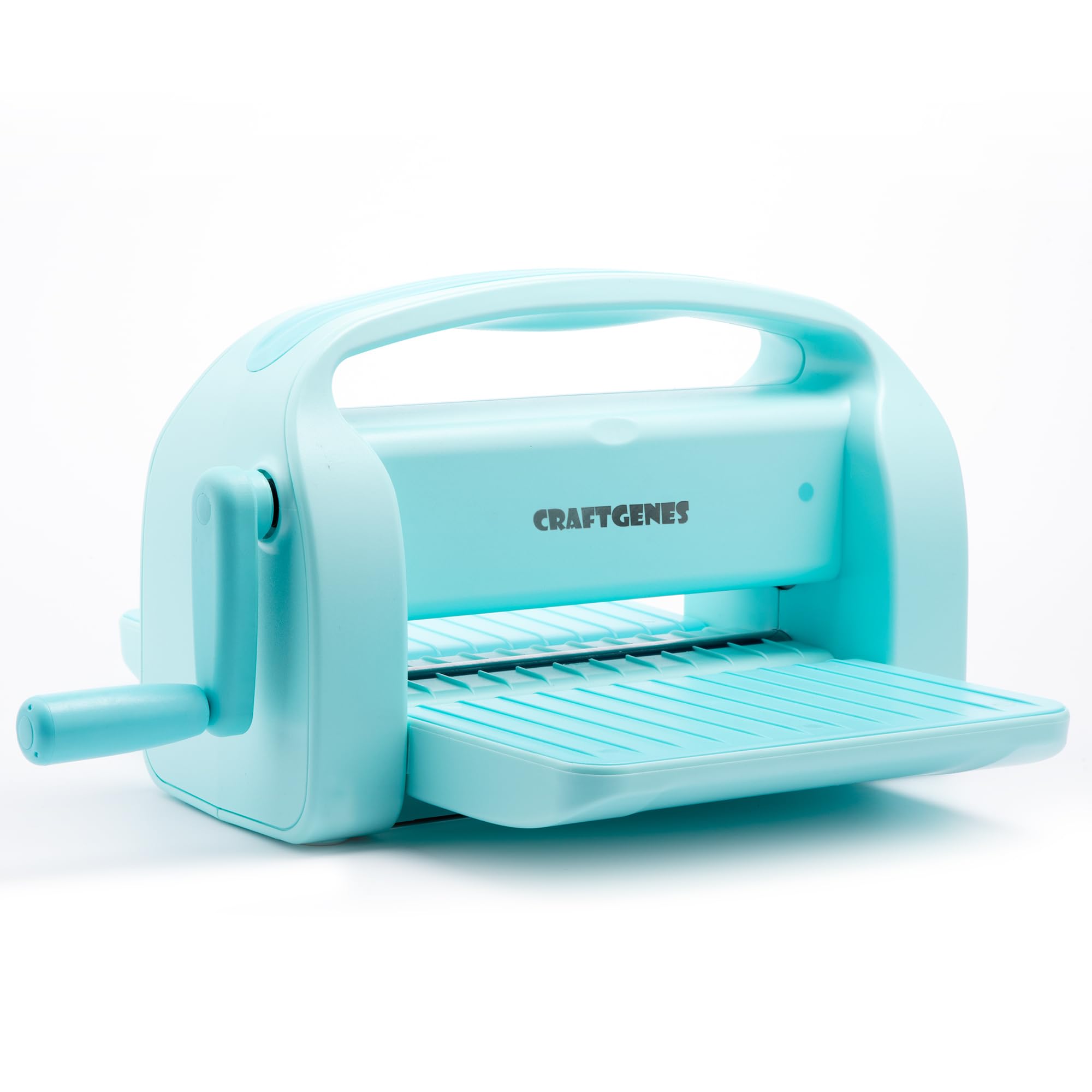 CraftGenes 9 Zoll Stanzmaschine & Prägemaschine, Manuelle A4 Stanz- und Prägemaschine mit Faltbaren Seiten, Inkl. A4 Stanzformen, Prägefolder & Platten, Ideal für Kartengestaltung, Scrapbooking & DIY