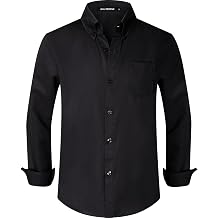 A&J DESIGN 8-16Y Boys Long Sleeve Button Down Dress Shirt with Chest Pocket