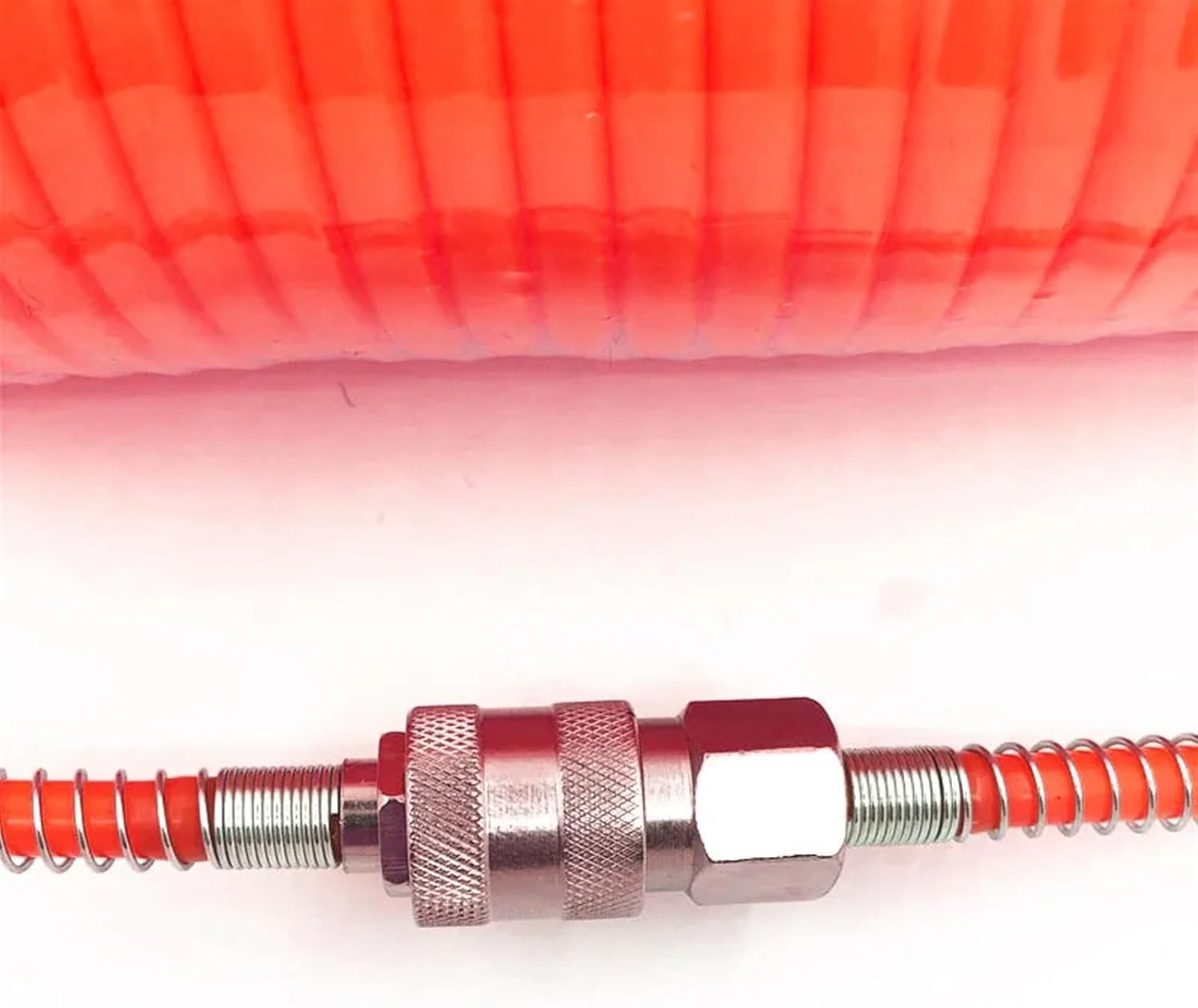 6M/9M Pneumatic Air Hose PU Tube with European Connector Retractable Spring EU Quick Coupling Pipe Air Compressor Fitting Parts (Color : 6M)