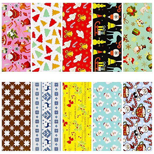 10 Rotoli Nail Foil Transfer Stickers Natale