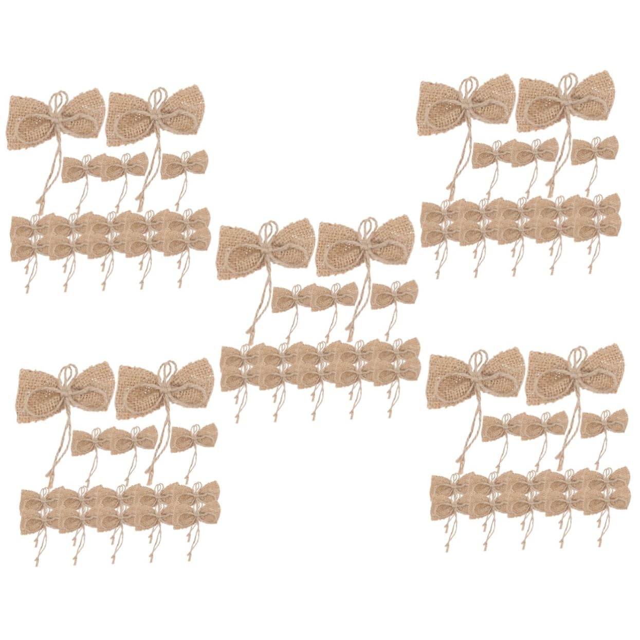 Amosfun 5 Sätze Sackleinenschleife Regenbogenband Weihnachtsdekoration Große Partyschleifen Weihnachtsschleife Schleifenband Partydekoration Weihnachtsschnur Tüllkuchen Mini 15 Stück * 5